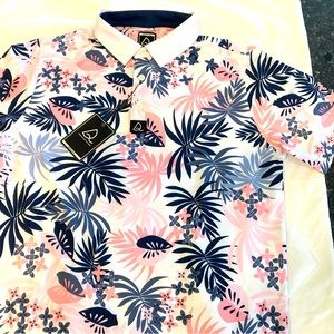Brand New Deolax Hawaiian style polo with tags